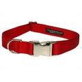Sassy Dog Wear Nylon & Aluminum Buckles Dog Collar, Red - Medium SA455502
